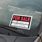 8  X 12  Plastic Auto For Sale Sign - Durable And Weather-resistant