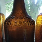 1870 Amber Oak Orchard Acid Springs F hitchins Lockport Mineral Water Whittled