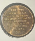 1968 Bronze Presidential Hall Of Fame John Adams Commemorative Medal Coin