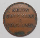 1835 Prince Edward Island Ships Colonies   Commerce Pe10-24 F-vf Rare Pei Token