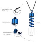 Glass Tube Cremation Urn Jewelry Ashes Holder Necklace Keepsake Memorial Pendant