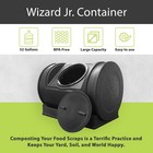 Good Ideas Compost Wizard Jr Outdoor Garden Compost Bin Container  Black