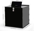 Black Acrylic Wedding Card Box With Lock  Rustic Card Box For Wedding Reception 