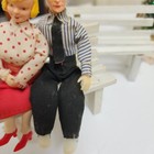 Huge Lot 90  Vtg Dollhouse Miniature Furniture Dolls Accessories Kitchen Bath