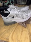 Nike Air Max 270 Shoe White Ah6789-100 Woman Size 12 men Size 10 5 New Authentic
