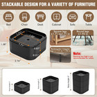 8 Pack Adjustable Furniture Bed Risers  Stackable Heavy Duty Lifts 1-3 Inch  Bla