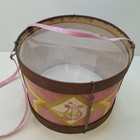 Vintage Ussr Soviet Child Toy Drum Pioneer Music Instrument Pink Strap 1960s-70s