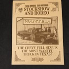 42nd Annual San Antonio Stock Show   Rodeo Official Program Feb 7 1991 7 30pm
