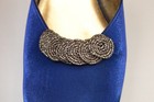 Antique Victorian Steel Cut 2 25  Wide Shoe Clips Each Has Beads In 7 Circles