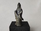 Small Vintage Chinese Bronze Guanyin Figure  Mid-20th Century