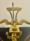 1960   s Solid Brass 6    Cherub Balance Scales Of Justice  Mcm Hollywood  Vintage