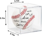 12pack Baseball Display Case Acrylic Cube - Uv Protected Acrylic Baseball Holder