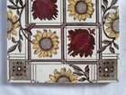 Gorgeous Arts   Crafts Sunflower Design 6 Inch Antique Tile