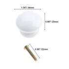 5pcs White Wood Knobs  1 34   Round Mushroom Wooden Knobs For Cabinet Drawer    