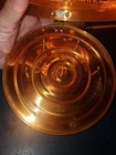 Vtg Copper Brass Hanging Key Holder Hidden Compartment Flower Heart Cottage Wall