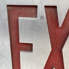 Vintage Metal Exit Sign Cut Out Red Letters Commercial Wired Untested
