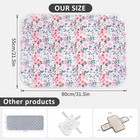 Baby Diaper Changing Pad 21 6x31 5  Waterproof Reusable Portable Mat Flower