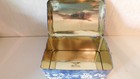 Daher Blue Floral Tin Metal Storage Box Hinged Lid England 6 1 2    X 4 1 4    X 4   