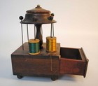 Antique Wooden Sewing Stand  Spool Holder Caddy  Stand With Drawer  Pin Storage