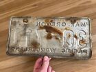 Vintage Oregon License Plate     1980 Pacific Wonderland Blue And Yellow Plate