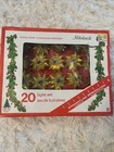 Vintage Christmas Lights Alderbrook Stars 20 String Set Starburst Tin Gold New