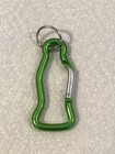 Rare Vintage Green Coca Cola Soda Bottle Shape Carabiner Key Ring