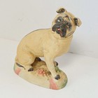 Antique German Bisque Pug Dog Figurine Victorian C 1870