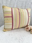 Vtg Croscill Boudoir Pillow Yellow Pink Green Julianna Stripe Country Cottage