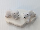Schleich Polar Bear Cubs And Iceberg Realistic Figurines Excellent Condition