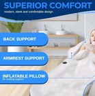 Serenelife Inflatable Bathtub With Bubble Massage Mat Cup Holder Pillow Remote