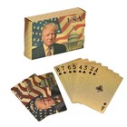 New Donald Trump Gold Foil Waterproof Plastic Playing Poker Deck Game Cards Usa