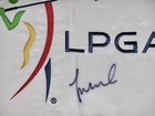Michelle Wie Autographed Lpga Golf Pin Flag   Coa 