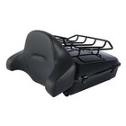 Chopped Trunk Backrest Pad Mount Rack Fit For Harley Road Glide King 14-26 Black