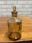 Antique Ol  Caryoph Apothecary Pharmacy Medicine Glass Bottle W  Label