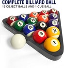 2-1 4  Pool Balls Billiard Set - 16 Resin Balls  Regulation Size   Weight  Compl