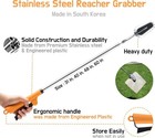 Stainless Steel Grabber Reacher Tool     Heavy Duty Trash Picker   Bbq Tongs