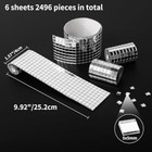 Art3dwallpanels 6 Pack Self-adhesive Glass Mirror Mosaic Tiles 2364 Pieces Small