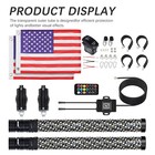 2pcs 1 3ft Spiral Led Fat Whip Light Antenna Rgb Chasing For Can-am Rzr Utv Atv