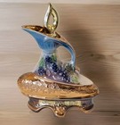 Vtg 1977 Jim Beam Distilling Co  Gold Grape Clusters Decanter Liquor Art Decor