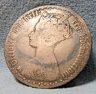 1875 Great Britain Queen Victoria   Lyre British Silver Florin Coin