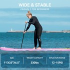 11ft Pink Inflatable Stand Up Paddle Board Sup Surfboard Complete Set With Bag