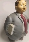 Rare Vintage Fat Man Businessman Piggy Bank  Collectible Piggy Bank  Fun Piece