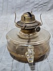 Antique P a  Hanging Oil Lamp Cast Iron Wall Bracket Lamp Glass Burner 