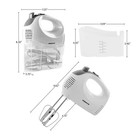 5-speed Ultra Power Hand Mixer With Free Storage Case  White
