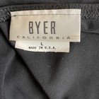 Byer California Vintage Black Ruffle Hem Mini Skirt Drop Waist Size L Made Usa