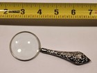 Magnifying Glass Vintage antique Silver Tone Ornate Magnifying Glass Nice     