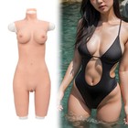 Crossdresser Realistic Breast Form Body Suit D Cup Tight Suit Fake Boob Cosplay