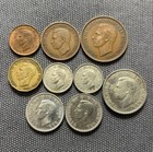 United Kingdom          Lot Of 9  King George Vi  Predecimal Coinage