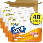 Scott Comfortplus Toilet Paper  48 Double Rolls  231 Sheets Per Roll  White 