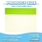 100  Polyester Tulle Fabric Rolls  54 Inch By 10 Yards Fabric Spool Tulle Rib   